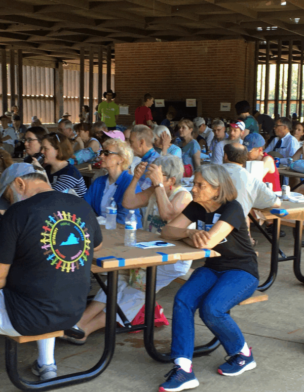 ACLU members gathered at the 2017 Crabfest hosted by the Northern Virginia chapter.