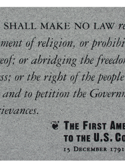 The text of the First Amendment