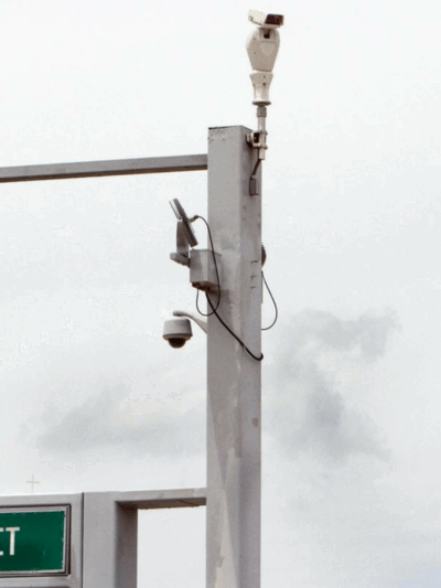 Surveillance cameras at the corner of 17th Street in Virginia Beach