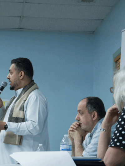 Bashir Al-Asad, a Yemeni American, spoke at our community forum against the Muslim Ban