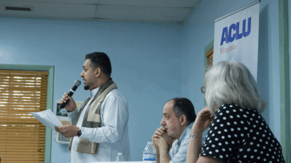 Bashir Al-Asad, a Yemeni American, spoke at our community forum against the Muslim Ban