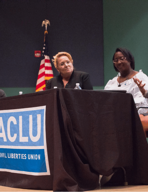 Panelists Kemba Smith, Angela Antoine, and Heidi Christiansen spoke at the 2018 ACLU-VA Annual Meeting