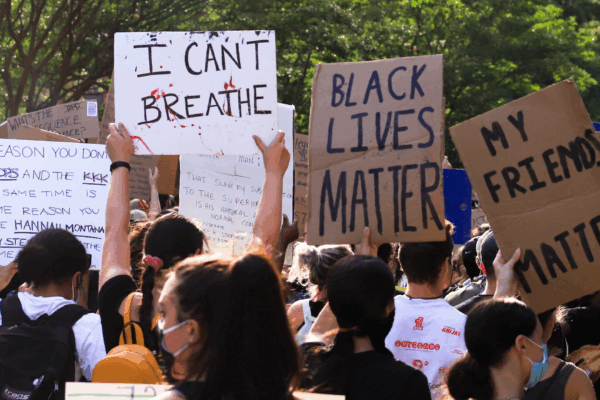 Black lives matter protesters