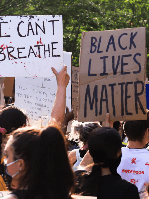 Black lives matter protesters