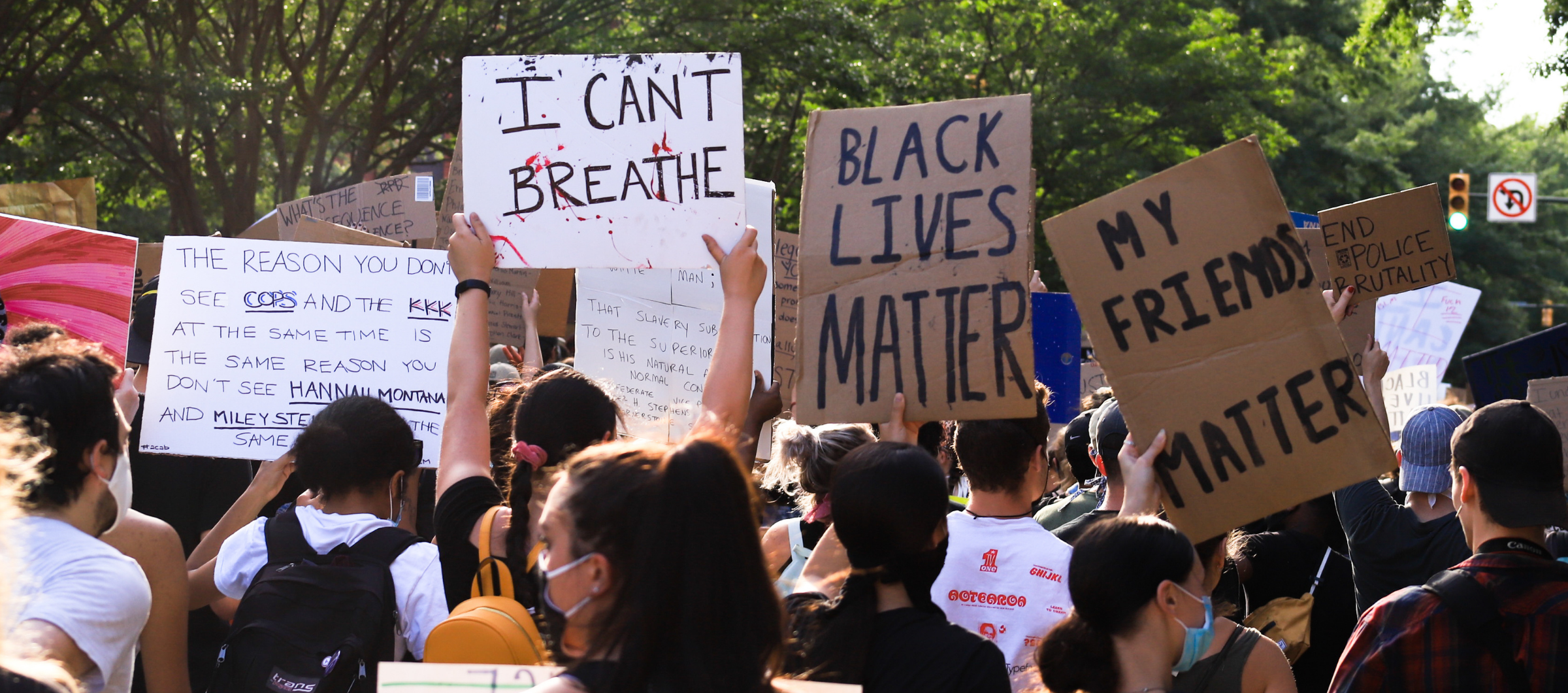Black lives matter protesters