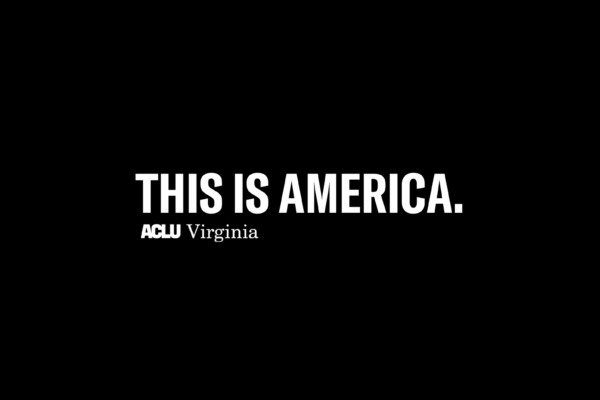 black background with the text "this is america"
