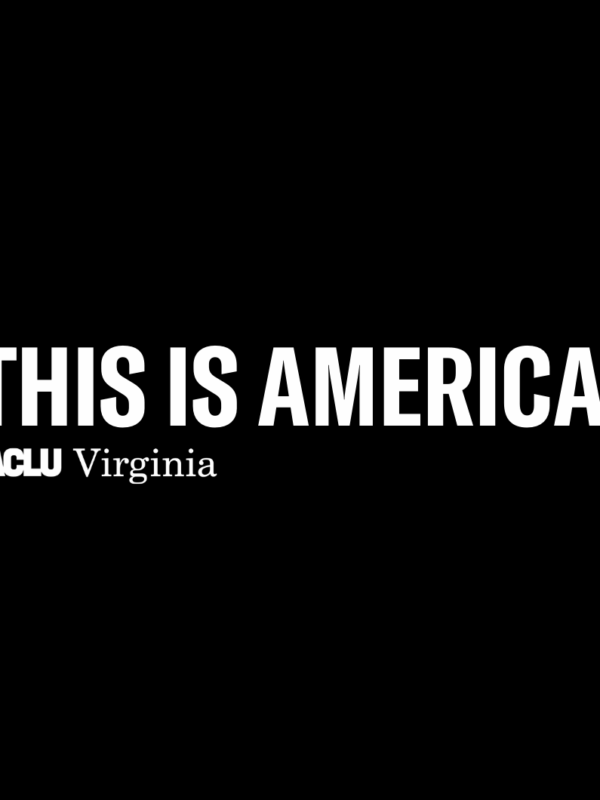 black background with the text "this is america"