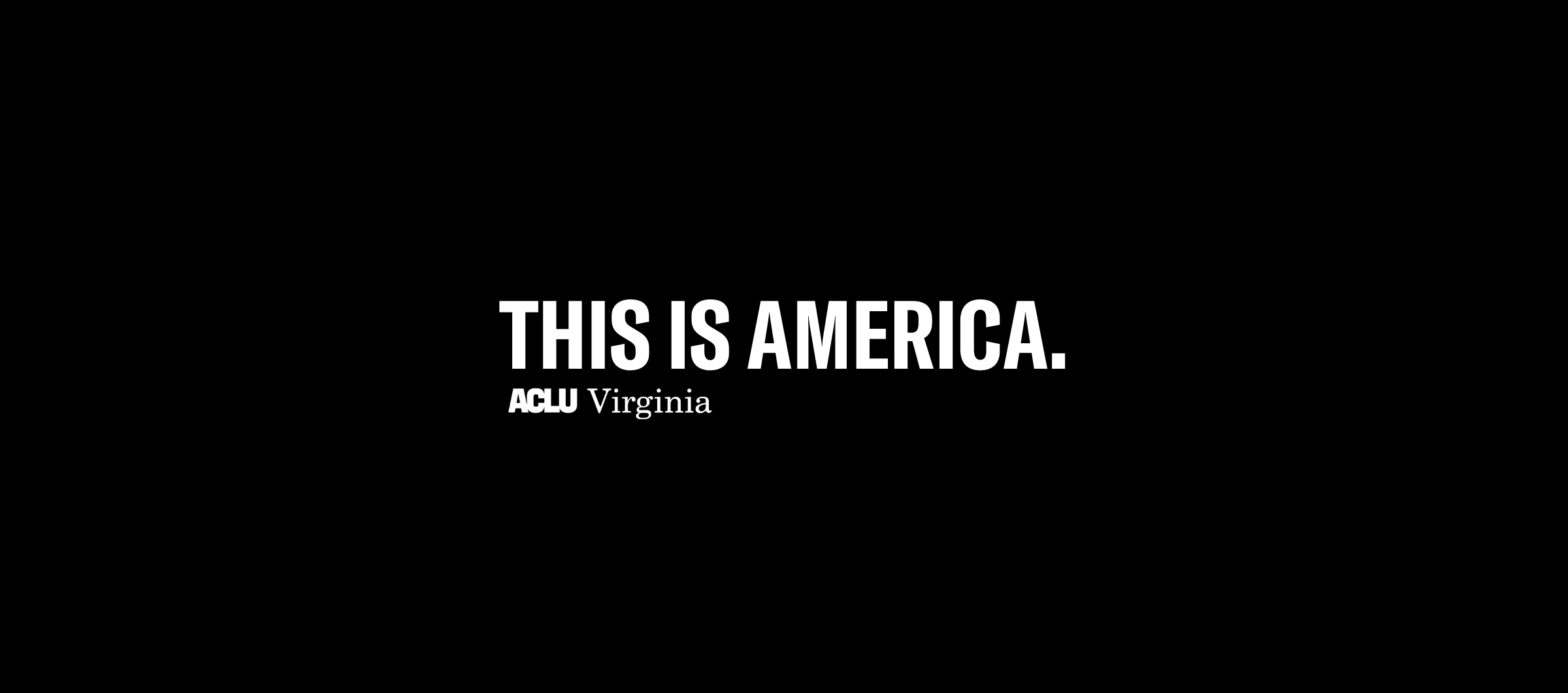 black background with the text "this is america"