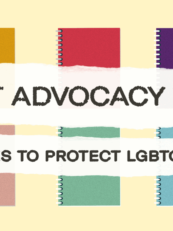 Background of colorful notebooks with the text "Student Advocacy Toolkit" front and center