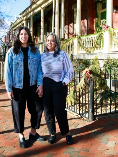 Bre and Narissa in Church Hill, their neighborhood