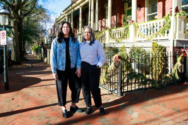 Bre and Narissa in Church Hill, their neighborhood