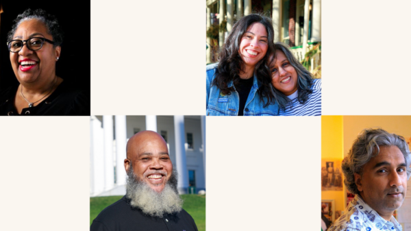 a collage with photos of a diverse group of Virginians featured in We The People of Virginia storytelling project