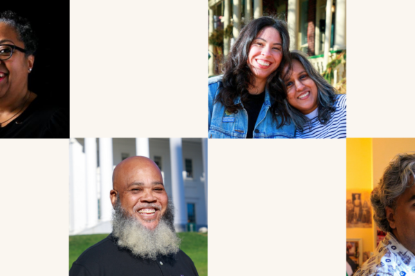 a collage with photos of a diverse group of Virginians featured in We The People of Virginia storytelling project