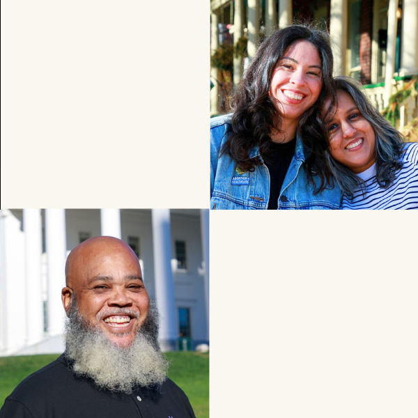 a collage with photos of a diverse group of Virginians featured in We The People of Virginia storytelling project