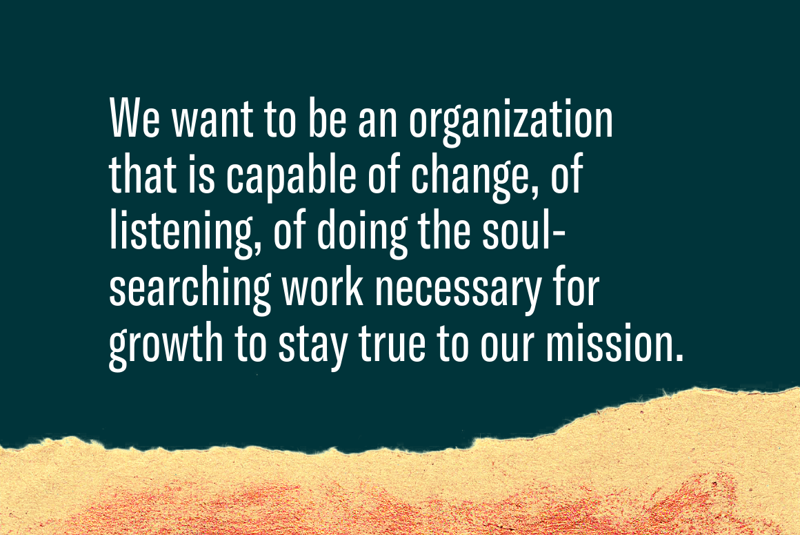 A graphic with a quote from the statement.