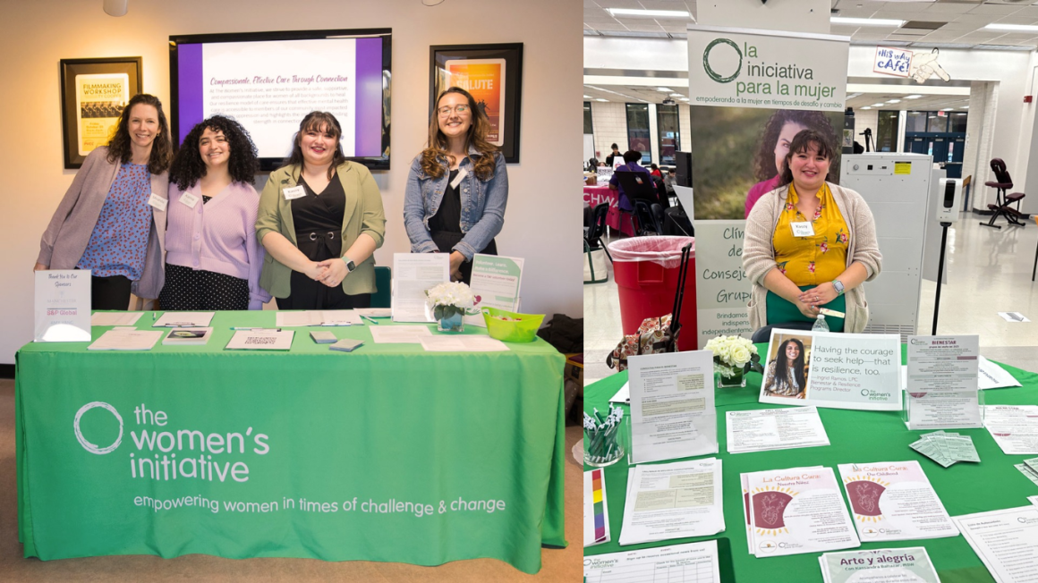 The staff at The Women's Initiative at their tabling event