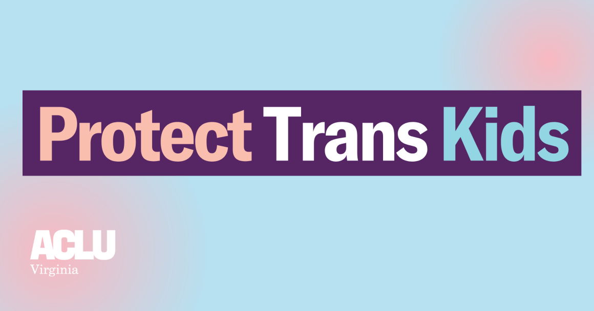 A graphic reading "Protect Trans Kids"