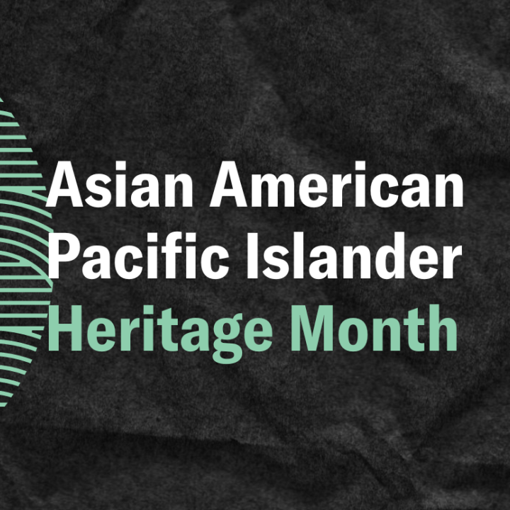 Black background with the text "Asian American Pacific Islander Heritage Month"